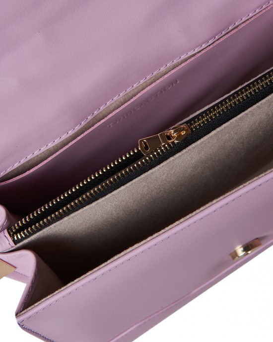 FARFALLA Lilac Leather Shoulder Bag FARFALLA Lilac Leather Shoulder Bag