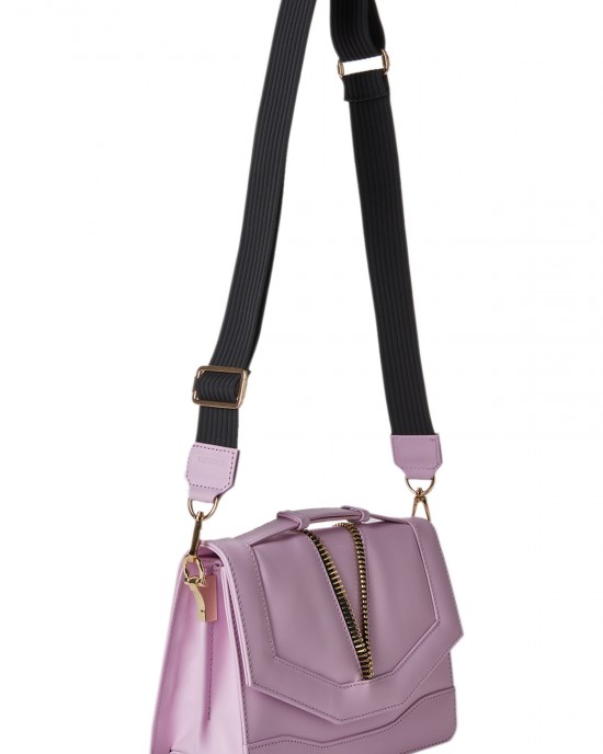 FARFALLA Lilac Leather Shoulder Bag FARFALLA Lilac Leather Shoulder Bag