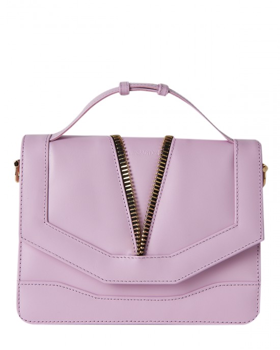 FARFALLA Lilac Leather Shoulder Bag FARFALLA Lilac Leather Shoulder Bag