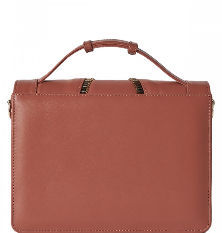 FARFALLA Tan Leather Shoulder Bag