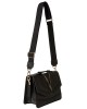 FARFALLA Black Leather Shoulder Bag