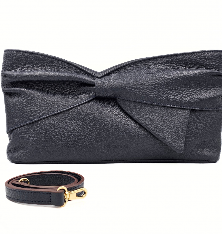 Sorriso Midnight Leather Hand and Shoulder Bag 