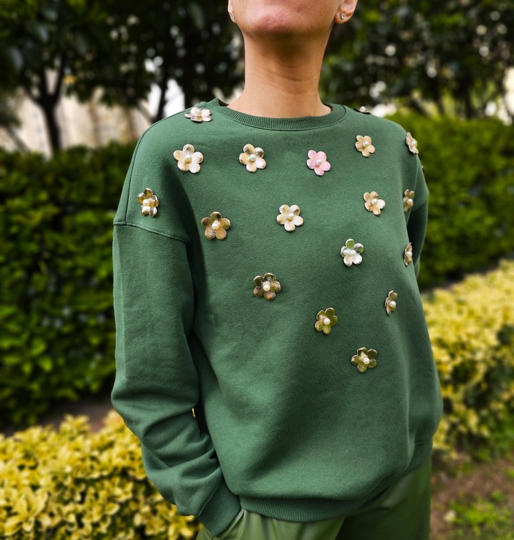 Daisy Sweatshirt yeşil