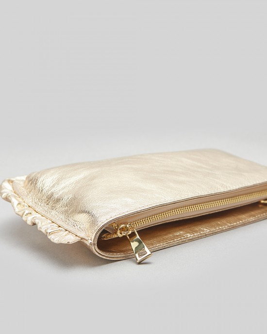 Frilly Clutch Gold Frilly Clutch Gold