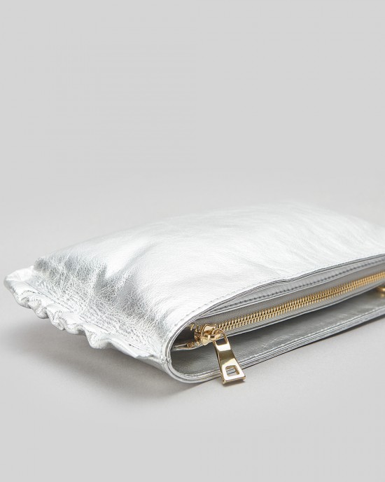 Frilly Clutch Silver Frilly Clutch Silver