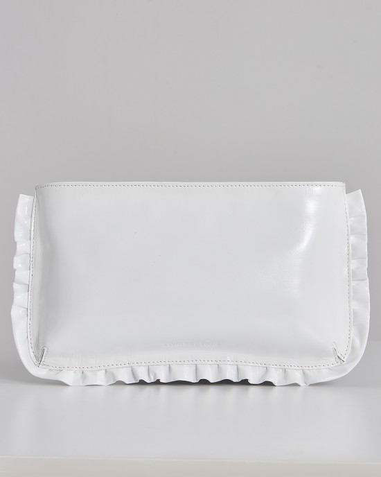 Frilly Clutch White Frilly Clutch White