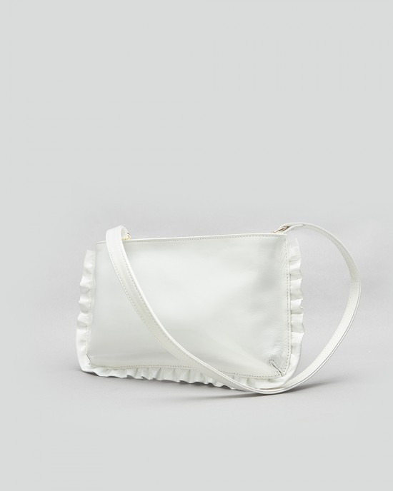 Frilly Clutch White Frilly Clutch White