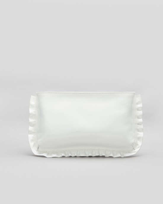 Frilly Clutch White Frilly Clutch White