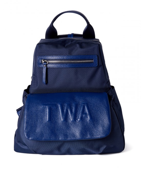 Allegra Navy Leather Detailed Backpack Allegra Navy Leather Detailed Backpack