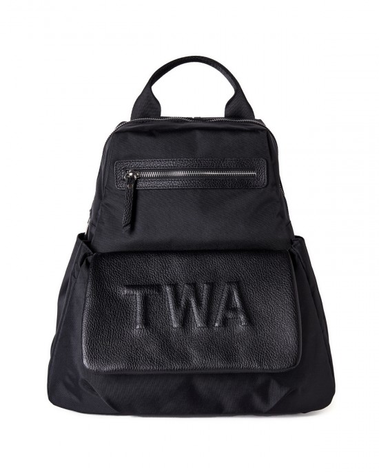 Allegra Black Leather Detailed Backpack Allegra Black Leather Detailed Backpack