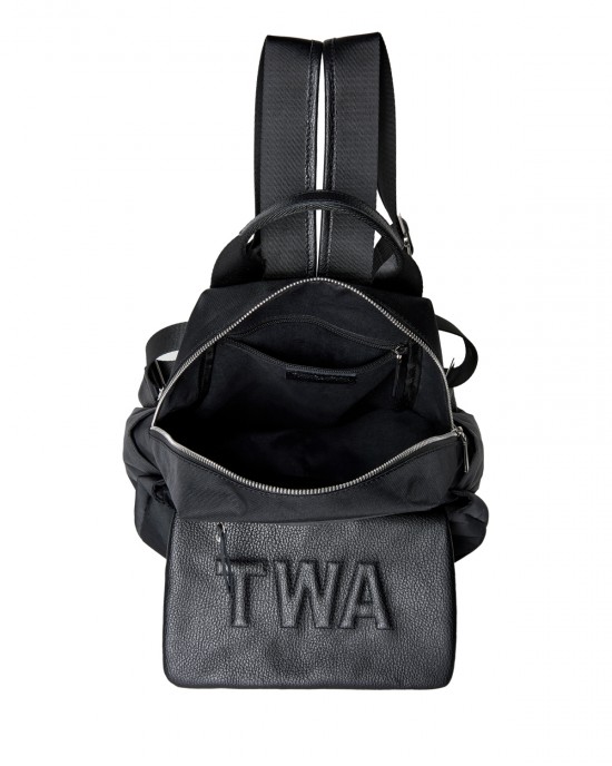 Allegra Black Leather Detailed Backpack