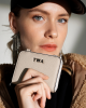 Elda Beige Leather Chain Strapped Wallet Elda Beige Leather Chain Strapped Wallet