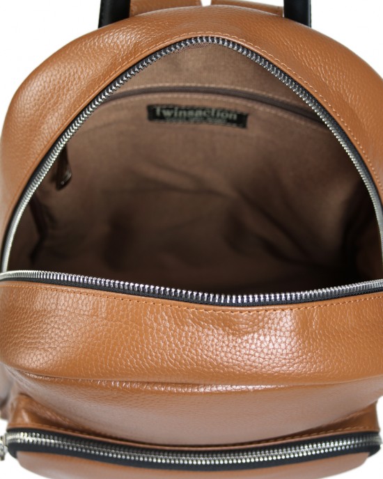Luna Brown Leather Backpack