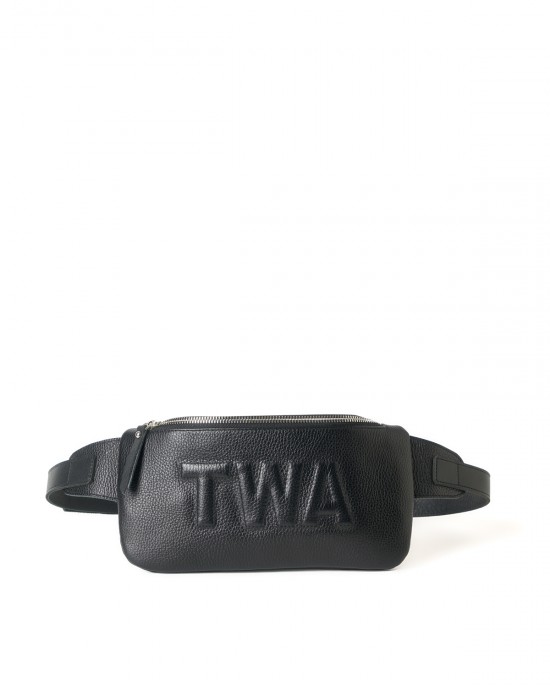 Ale Black Leather Belt Bag Ale Black Leather Belt Bag