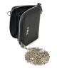 Elda Black Leather Chain Strapped Wallet Elda Black Leather Chain Strapped Wallet