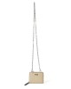 Elda Beige Leather Chain Strapped Wallet Elda Beige Leather Chain Strapped Wallet