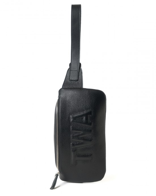 Ale Black Leather Belt Bag Ale Black Leather Belt Bag